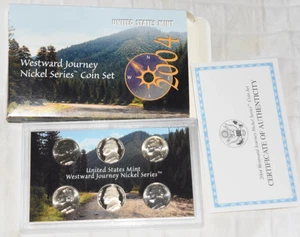 2004 P D & S Jefferson Nickel Westward Journey US Mint W/ Box & COA - Picture 1 of 3