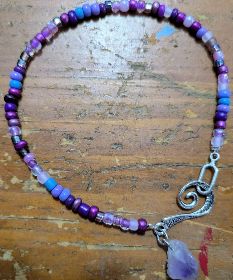 Nova pulseira de tornozelo de cristal ametista - Imagem 1 de 1