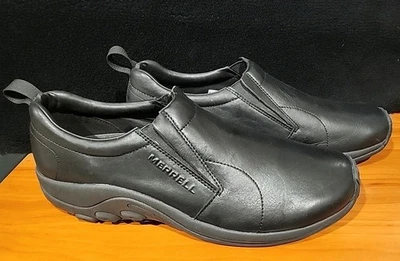 Merrell Jungle Moc Leather Slip On Casual Shoes Mens 13 Black Comfort J17199 - Image 1 of 4