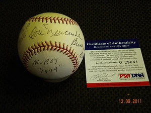 DON NEWCOMBE BROOKLYN DODGERS AUTOGRAPH / SIGNED BASEBALL PSA/DNA !! - Picture 1 of 2