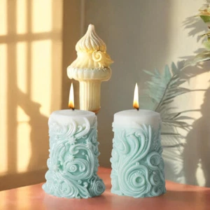 Wonder World Cylinder Candle Mold Resin Mold DIY Mould 3D Art Mold Home Decor - Picture 1 of 19