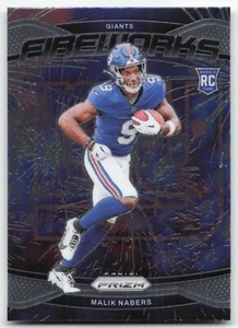 2024 Panini Prizm - Fuochi d'artificio Malik Nabers #21 (RC) - Foto 1 di 2