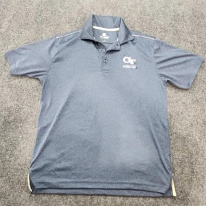 Georgia Tech Shirt Men S Gray Golf Yellow Jackets Colosseum GT Polo - Picture 1 of 12