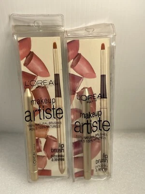 Nuevo (4) Pincel de labios L'OREAL Makeup Artiste 100 % natural **LEER POR FAVOR SE VENDE COMO ESTÁ Foto 1 de 4