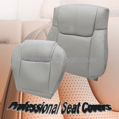 Cubierta de asiento de cuero gris claro para Jeep Commander 2006 a 2010 inferior y superior del conductor Foto 1 de 4