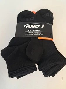 LEICHTER STIL AND1 schwarz 12 Paar ProPlatinum Knöchelsocken Schuhgröße 6-12 - Bild 1 von 6