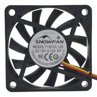 6CM 6010 CPU cooling fan 3P interface support speed YY6010H12S 12V 0.13A - Image 1 of 4