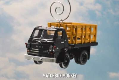 Vintage Style 1966 Dodge L600 Commercial Stake Bed Truck Christmas Ornament - Image 1 of 4