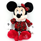 Disney Store 2011 Minnie Mouse Christmas 16 inch Red Plaid Dress Plush Toy Heels