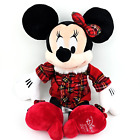 Disney Store 2011 Minnie Mouse Christmas 16 Inch Red Plaid Dress Plush Toy Heels