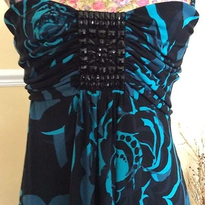 Rare Monsoon Kesha Black And Green Long 50" Dress Size 12 Vgc - Picture 1 of 11