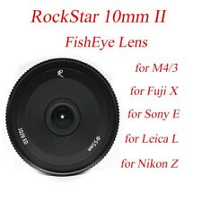 RockStar 10mm F8 II FishEye Lens Fixed Focus wide angle for Sony E Fuji X M4/3