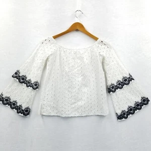 Bailey 44 Blouse Women XS White Embroidered Phlox Eyelet Off-the-Shoulder Top - Picture 1 of 10