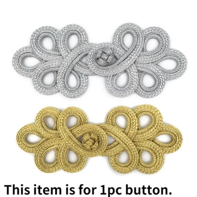 1pc Large Frog Button Fasteners Closure Knots Craft Chinese Handmade DIY Vintage - Image 1 of 4