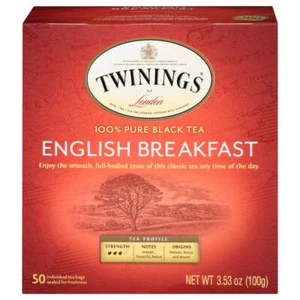 Twinings English Breakfast Tea 50 Tea Bags - Picture 1 of 1