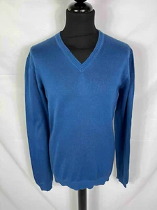 CALVIN KLEIN Maglione Maglia Uomo Cotone Blue Elegante Man Jumper Sz.L - 50 - Imagen 1 de 6