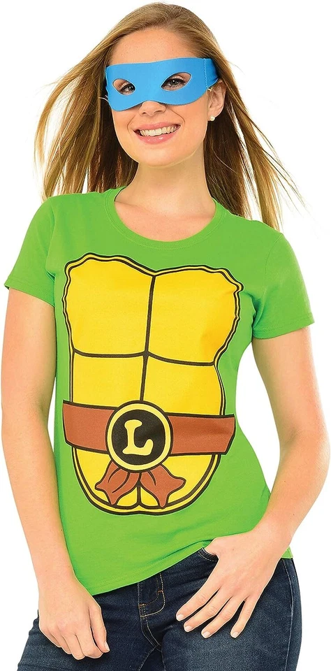 Leonardo Camisa Máscara TMNT Tortugas Ninja Disfraz Elegante Halloween Adulto Foto 1 de 2