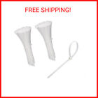 200 Pack Bulk Koowin Small 4 Inch Nylon Plastic Cable Zip Ties Wire Wraps White
