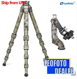 Leofoto Tripod with Gimbal Head Full Camouflage Carbon Fiber LS-365CEX+PG-1 - Picture 1 of 9