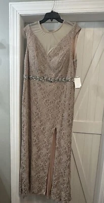 Women’s Formal Jodi Kristopher Sz 20/21 Beige Sequin - Image 1 of 4