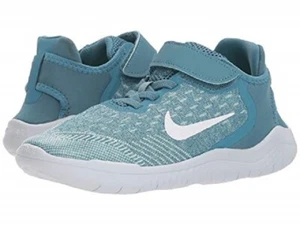 Nike Free RN 2018 PSV shoes AH3455 401 NWB Girls sz 10 - 10.5c / aqua wh igloo - Picture 1 of 6
