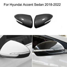 Carbon fiber Car Rearview Mirror Cover Trim for Hyundai Accent Sedan 2018-2022
