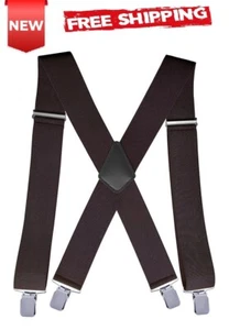 Tirantes de alta resistencia de 2 pulgadas para hombre con clips fuertes ajustables X-Back para trabajo J - Imagen 1 de 7