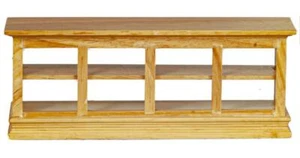 Dolls House Oak Display Case Cabinet Counter 1:12 Shop Fitting Store Furniture - Picture 1 of 8