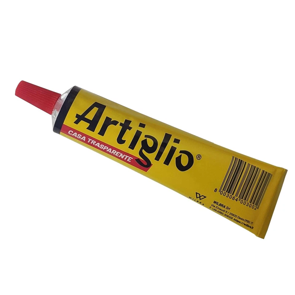 COLLA ARTIGLIO 25ml CASA ADESIVO PER SCARPE PELLE CUOIO GOMMA PLASTICA MASTICE - Immagine 1 di 1