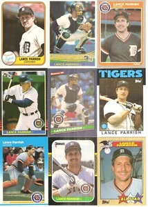 LOTE DE 400 TARJETAS DE BÉISBOL LANCE PARRISH - Imagen 1 de 5