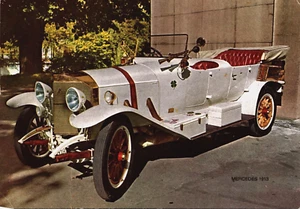 Mercedes 1913 7 litros coche de carreras Grand Prix coche postal vintage BS.37 - Imagen 1 de 1