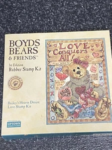 Boyd's Bears 1st Ed. Rubber Stamp Kit "EMMA & BAILEY FRIENDSHIP" BBKIT04 Stamps - Picture 1 of 7