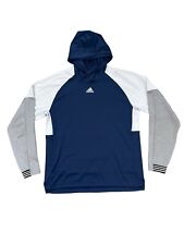 Adidas Team Issue Lite Hoodie Mens XL Colorblock Blue White Gray READ