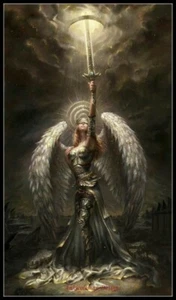 Angel Warrior - DIY Chart Counted Cross Stitch Patterns Needlework DMC Color - Picture 1 of 2