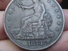 1873 Cc Silver Trade Dollar- Carson City, Vf Details