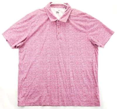 Camisa polo masculina Raffi 2XL rosa 100% algodão manga curta pulôver golfe - Imagem 1 de 4