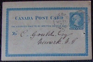Canadá, postal publicada 1877. - Imagen 1 de 2