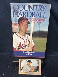 Country Hardball: The Autobiography of Enos Slaughter Autographed Book & BB Card - Picture 1 of 3