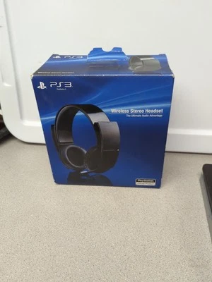 Sony Playstation 3 Wireless Gaming Black  Headset Model  PS3 NO DONGLE For Parts - Image 1 of 2