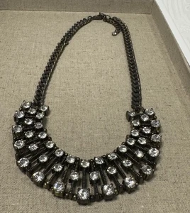 Impresionante Collar Babero Estrás Declaración Joyería Audaz Ocasión Formal Especial - Imagen 1 de 7