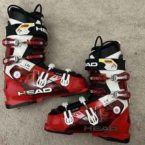 HEAD Vector 120 Ski Boots Men's 10.5 (28.5m) Red/White Alpine Downhill Race BD - Picture 1 of 24