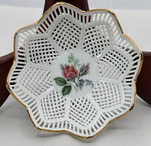 Netzschale handgefertigt handbemalt BOAN Rumänien Porcelaine Manufakturien - Bild 1 von 6