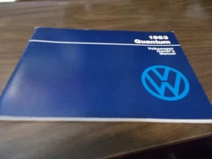 1983 Volkswagen Quantum Original Owner's Manual - Picture 1 of 1