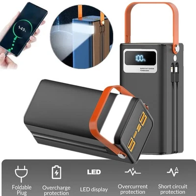 Portable 70000mAh 120W Power Bank Large Capacity External Battery Fast Charging - Image 1 of 4