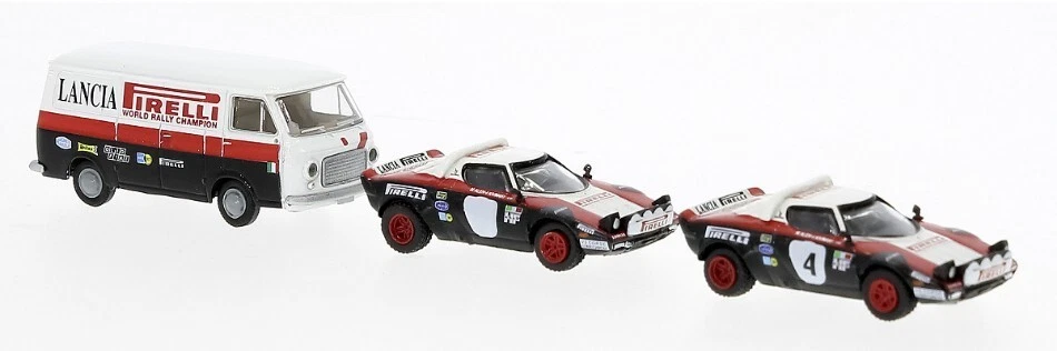 SET LANCIA STRATOS HF AND FIAT 238 BOX WAGON LANCIA RALLY TEAM 1:87 - Immagine 1 di 1