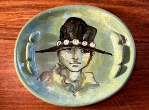 Vintage Rena Paradis Rena De Santa Fe Aschenbecher grün oval - Bild 1 von 10