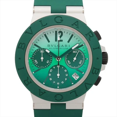 Bvlgari Aluminum Emerald BB40ATCH AL & Rubber AT Green-Face - Image 1 of 4
