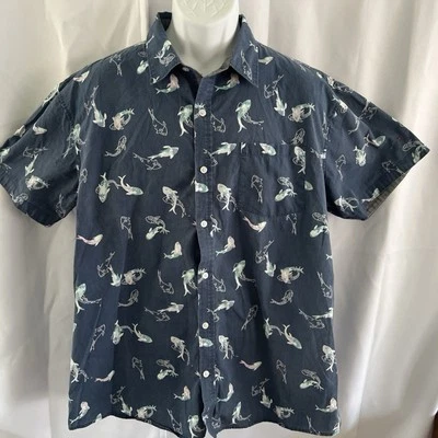 Camisa manga corta con cuello abotonado estampado tropical hawaiano RJC de colección para hombre 2X Foto 1 de 4