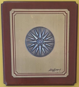 Vergina Sun Commemorative Plaque Malliaris Sign Macedonian Hellenic Symbol Rare - Picture 1 of 7