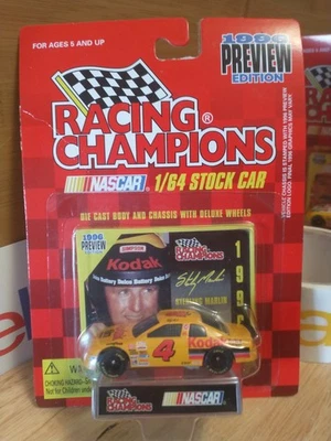 Racing Champions NASCAR 1/64 diecast #4 Kodak Film Sterling Marlin 1996 Preview - Image 1 of 4